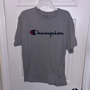 Champion Gray Short Sleeve Men's Tee. New! Never worn. Left over tv wardrobe!